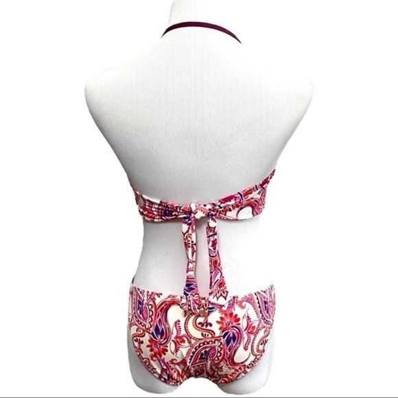 Daniel Cremieux Bikini Swimsuit Pink Paisley Small - Picture 3 of 16